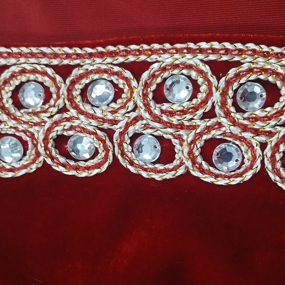 Victor Acosta  Red Velvet Embellished Jacket, 1X , pre-owned excellent condition - Picture 4 of 12